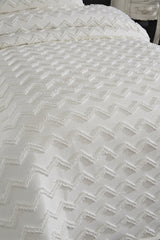 Lumpa Single Bedspread Set - 2 Pieces, Cream Cotton