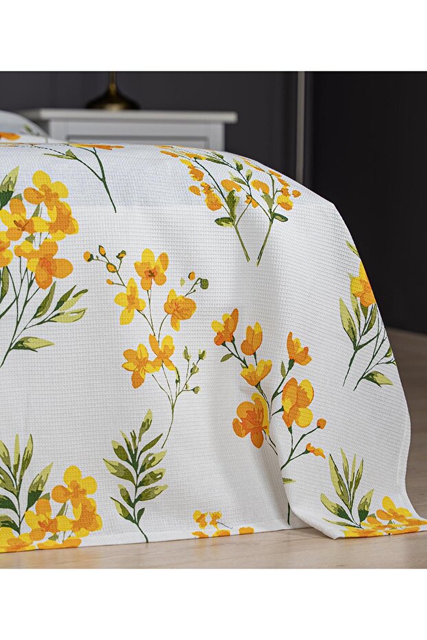 Double Size Daisy Floral Cotton Blend Pike - 210x230 cm