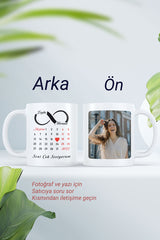 Personalized Photo & Date Porcelain Mug - Custom Name & Message Gift