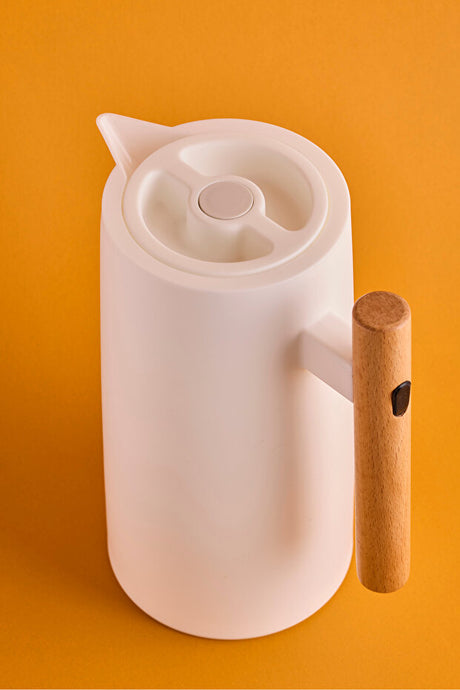 Nordic Style Vacuum Thermos with Bamboo Handle - 1000ml