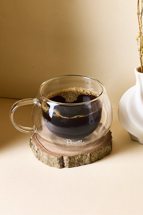 Double Wall Heat Resistant Glass Coffee Mug - 280ml