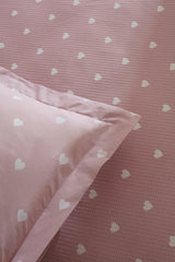 Amour 100% Cotton Double Pique Bedding Set - Pink