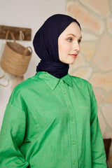 Bamboo Navy Shawl - Wrinkle-Free & Lightweight