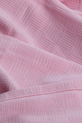 100% Cotton Checkered Single Pique Blanket - 160x230 cm