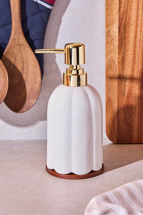 Elegant Pumpkin Porcelain Liquid Soap Dispenser