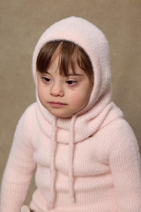 Weiche Strick-Balaclava-Mütze - Verstellbarer Kordelzug, 1-4 Jahre