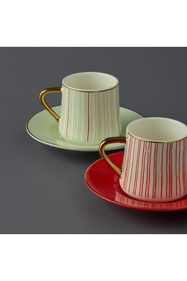 طقم فناجين قهوة بورسلين روبن - قطعتين سعة 75 مل