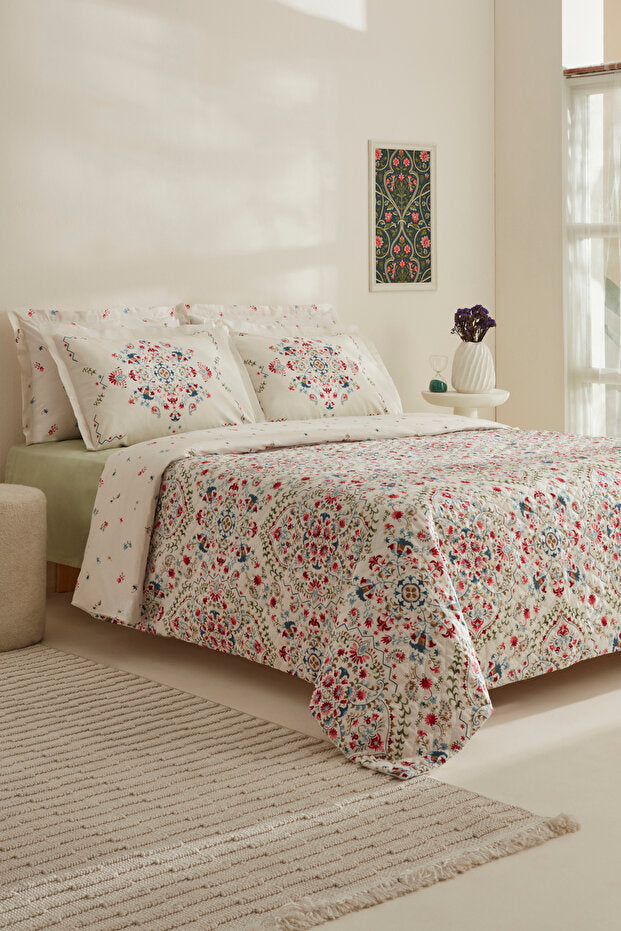 Hevda 100% Cotton Double Quilted Duvet Cover Set - 200x220 cm