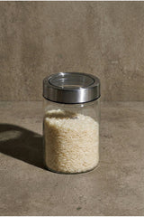 900ml Borosilicate Glass Storage Jar with Stainless Steel Lid