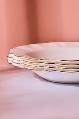 25 cm Scalloped Edge Opal Dinner Plate
