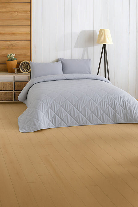 Double Bedspread Pique Set - Ultra-Soft Microfiber 3-Piece