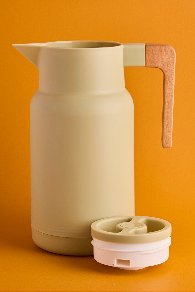 1000ml Nordic Vacuum Thermos with Elegant Bamboo Handle