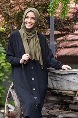 Ready-to-Wear Practical Viscose Shawl - Haki Green