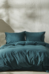 4 Element Double Duvet Cover Set - Petrol, 100% Cotton