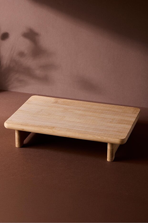 Rectangular Bamboo Serving Stand - 30x20 cm Multi-Purpose Tray