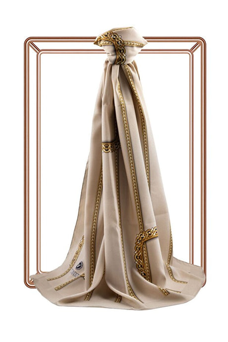 Luxusní hedvábný šál Medina - Elegantní béžová