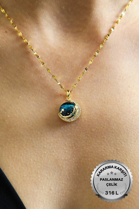 Celestial Planet Stainless Steel Necklace - Anti-Tarnish