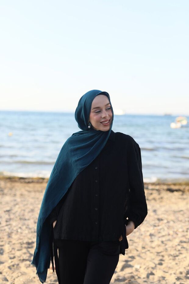 Neo Soft Cotton Shawl - Dark Petrol