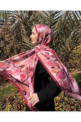 Floral Brush Shawl - Breathable & Easy-Care