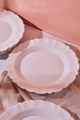 Elegant Opal Serving Plate - 26.5 cm Scalloped Design