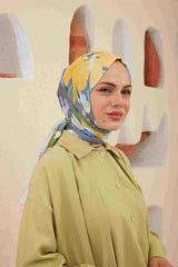Comfort Flowers Cotton Shawl - Papaya