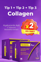 Type 1-2-3 Collagen + Hyaluronic Acid 60 Capsules x 2 Pack