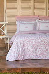 Versay Double Percale Duvet Cover Set - Pink, 100% Cotton