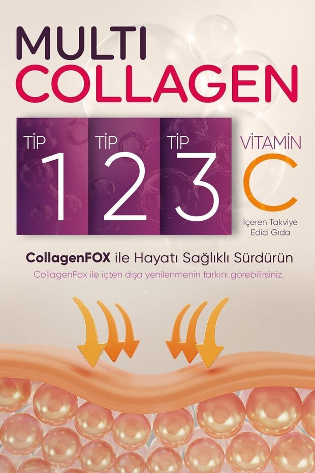Supplément en poudre de collagène 5000mg - 30 sachets pour une peau radieuse