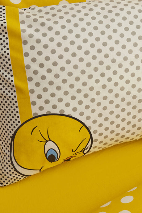 Looney Tunes Tweety 100% Cotton Single Duvet Cover Set