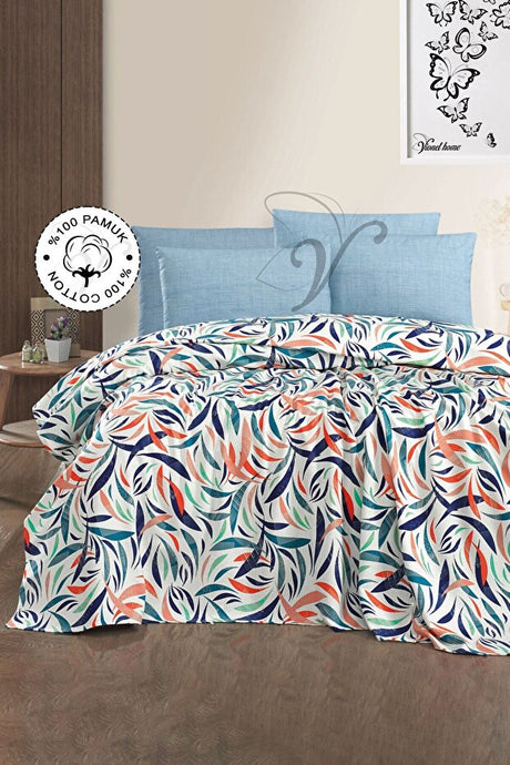 100% Cotton Printed Bed Cover Quilt - Double Size 200x230cm