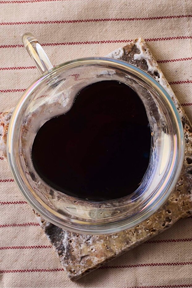 Colors Double-Walled Heart-Shaped Glass Mug - 150ml