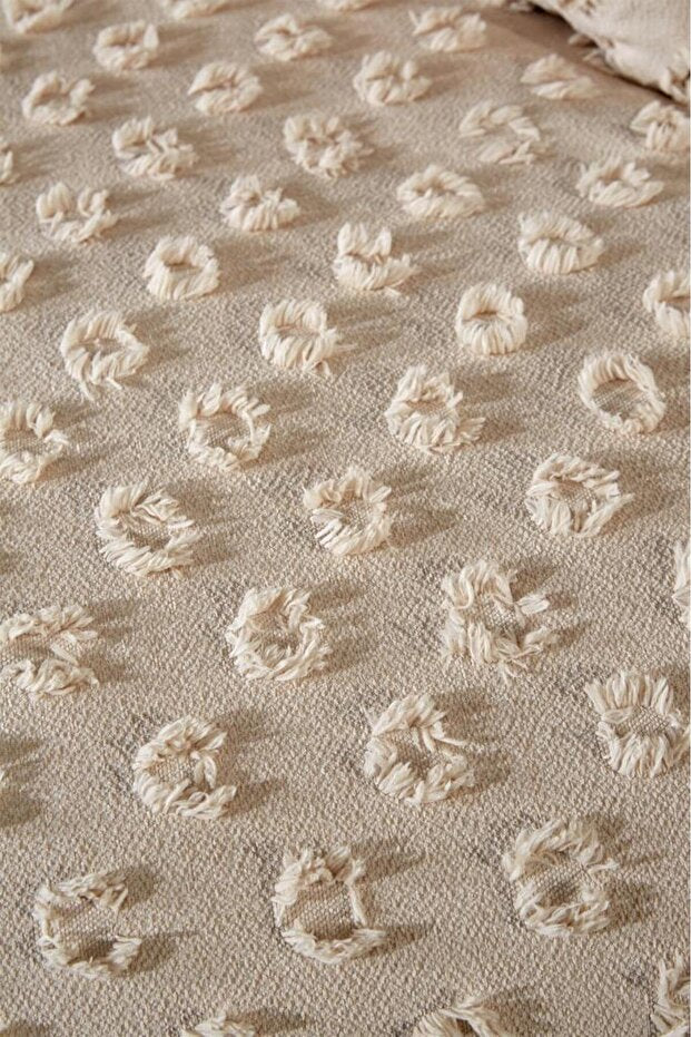 Konik Single 2-Piece Quilt Set - Beige
