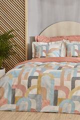 Sava 100% Cotton Single Duvet Cover Set - Modern Abstract Design