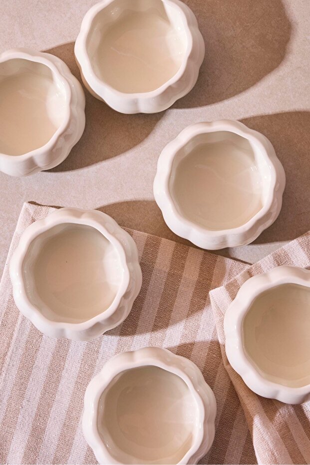 Pumpkin Shaped Ceramic Snack & Sauce Bowls - Set of 6
