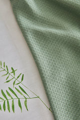 Herbal 100% Cotton Double Duvet Cover & Pique Set - White