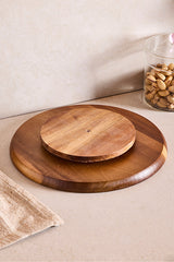 Acacia 5-Compartment Snack Serving Plate - 35 cm