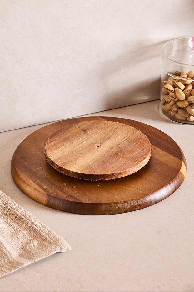 Acacia 5-Compartment Snack Serving Plate - 35 cm