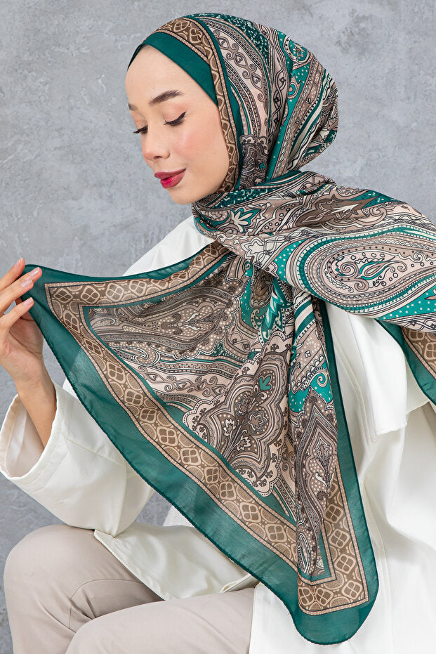 Retro Ethnic Pattern Cotton Scarf - Soft & High Quality