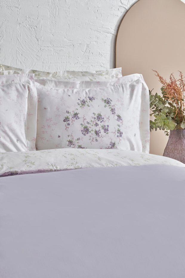 Nevra Double Piqué Summer Bedding Set - 100% Cotton Lilac