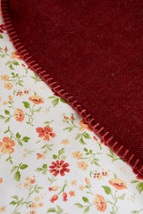 Cecile Double Floral Cotton Duvet Cover & Blanket Set