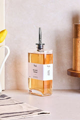 350ml Glass Oil & Vinegar Dispenser Bottle with Silver Pour Spout