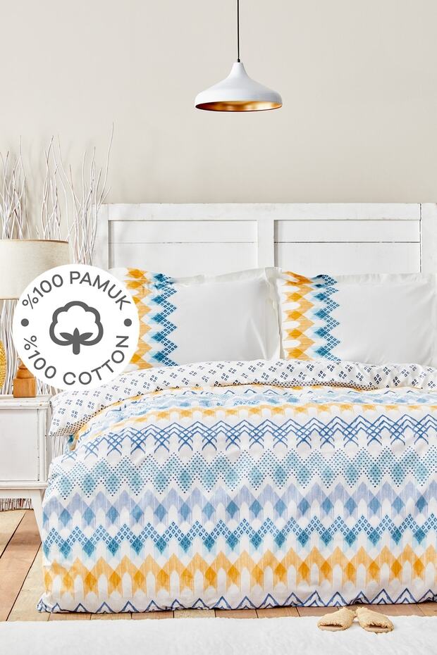 Ethnico 100% Cotton Double Size Duvet Cover Set