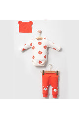 Baby Bear Print 3-Piece Newborn Hospital Exit Set - 3-6 Months