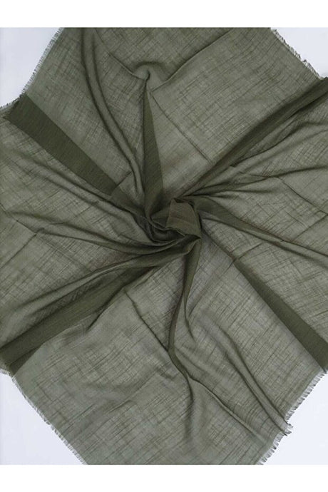 Plain Haki Cotton Scarf - Soft & Breathable