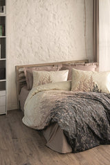 Double Duvet Cover Set - Lindon Beige, 100% Cotton