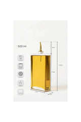 500ml Glass Oil Dispenser with Silver Pourer