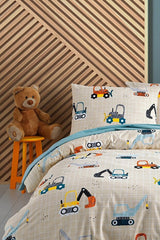 Construction 100% Cotton Ranforce Single Duvet Cover Set