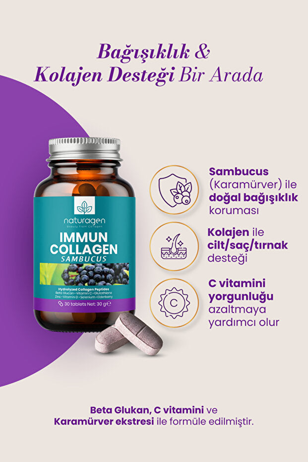 Compresse Immun Collagen Sambucus - 30 Compresse per il Supporto Immunitario