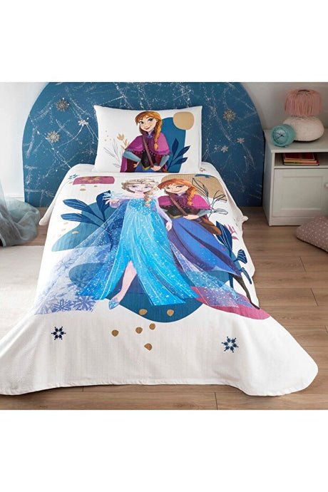 Disney Frozen Forest Single Pique Bed Set - 100% Cotton