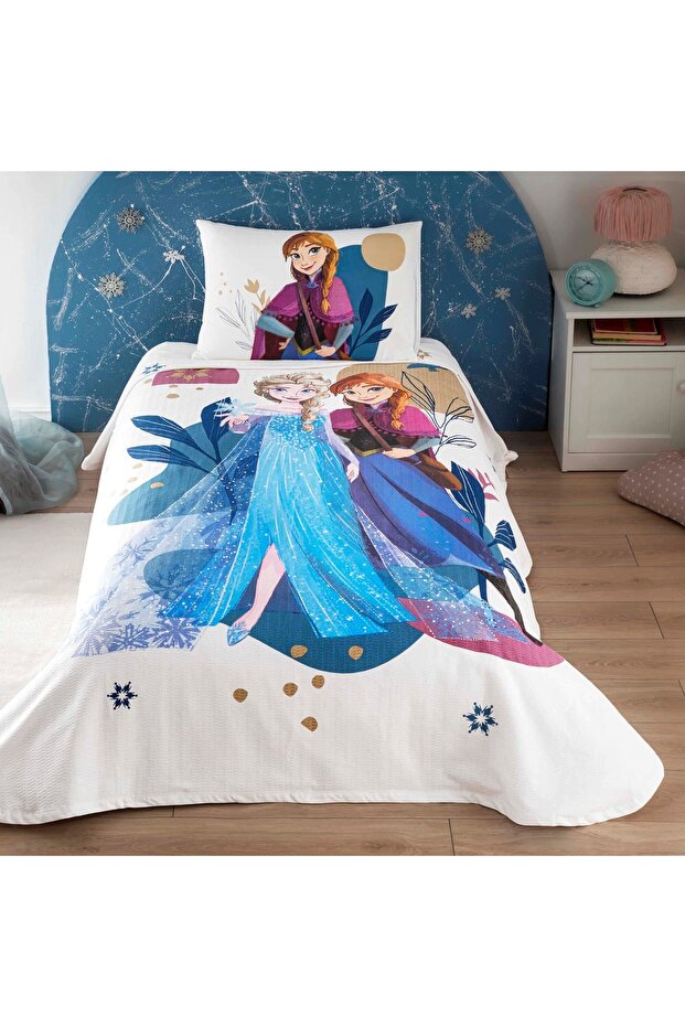 Disney Frozen Forest Single Pique Bed Set - 100% Cotton